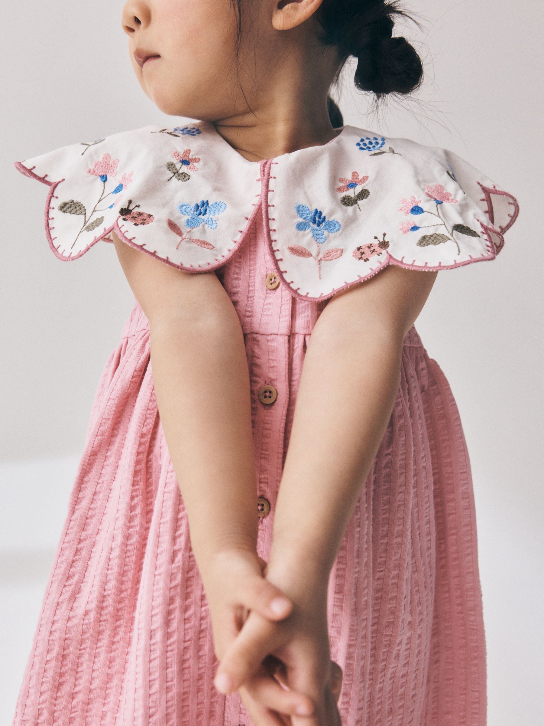 Pink Collared Summer Dress (3mths-7yrs) image 2