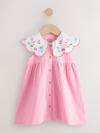 Pink Collared Summer Dress (3mths-7yrs) image 5