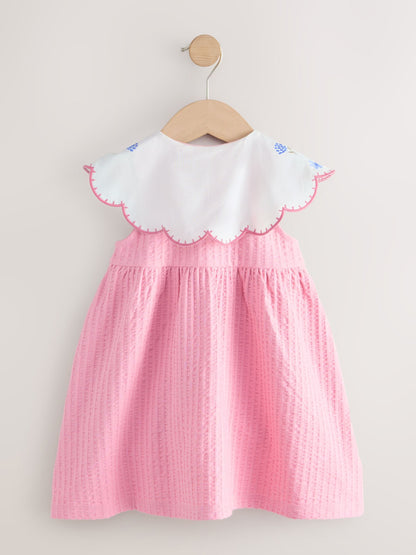 Pink Collared Summer Dress (3mths-7yrs) image 6