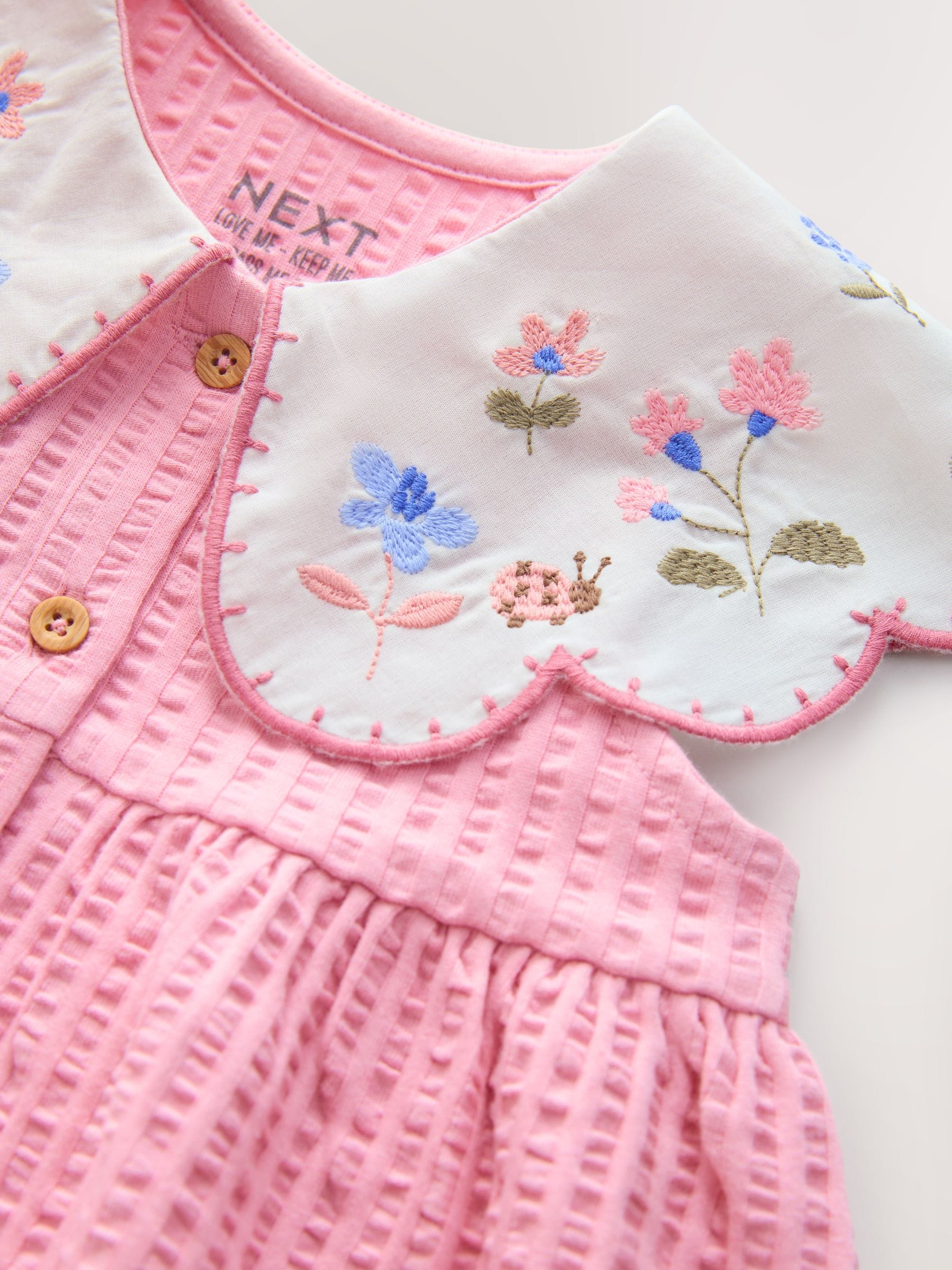 Pink Collared Summer Dress (3mths-7yrs) image 7