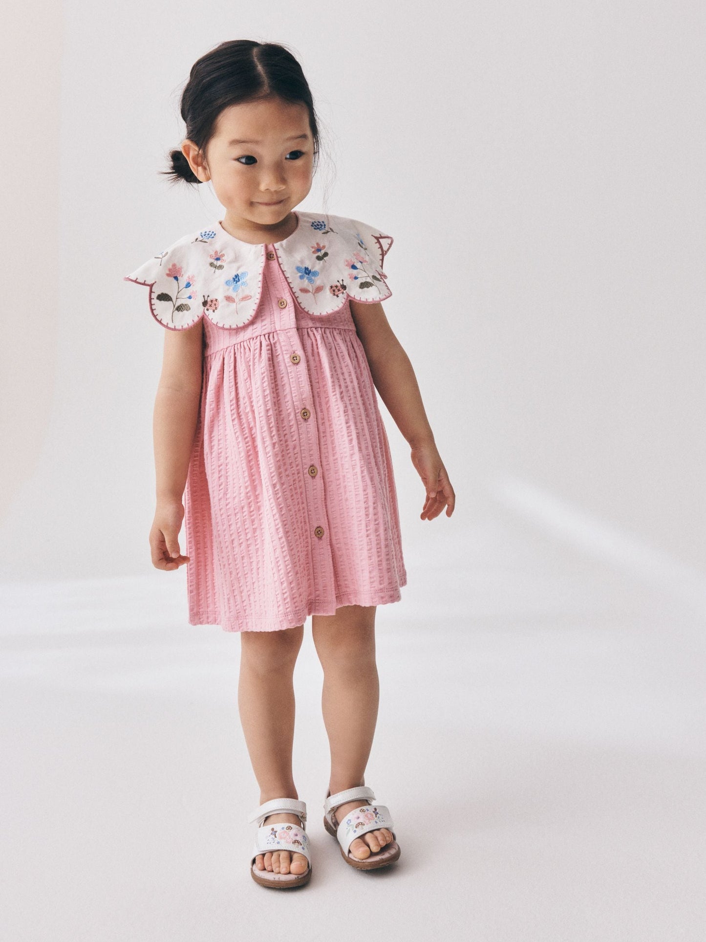 Pink Collared Summer Dress (3mths-7yrs) image 1