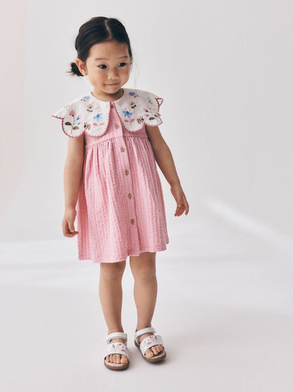 Pink Collared Summer Dress (3mths-7yrs) image 1