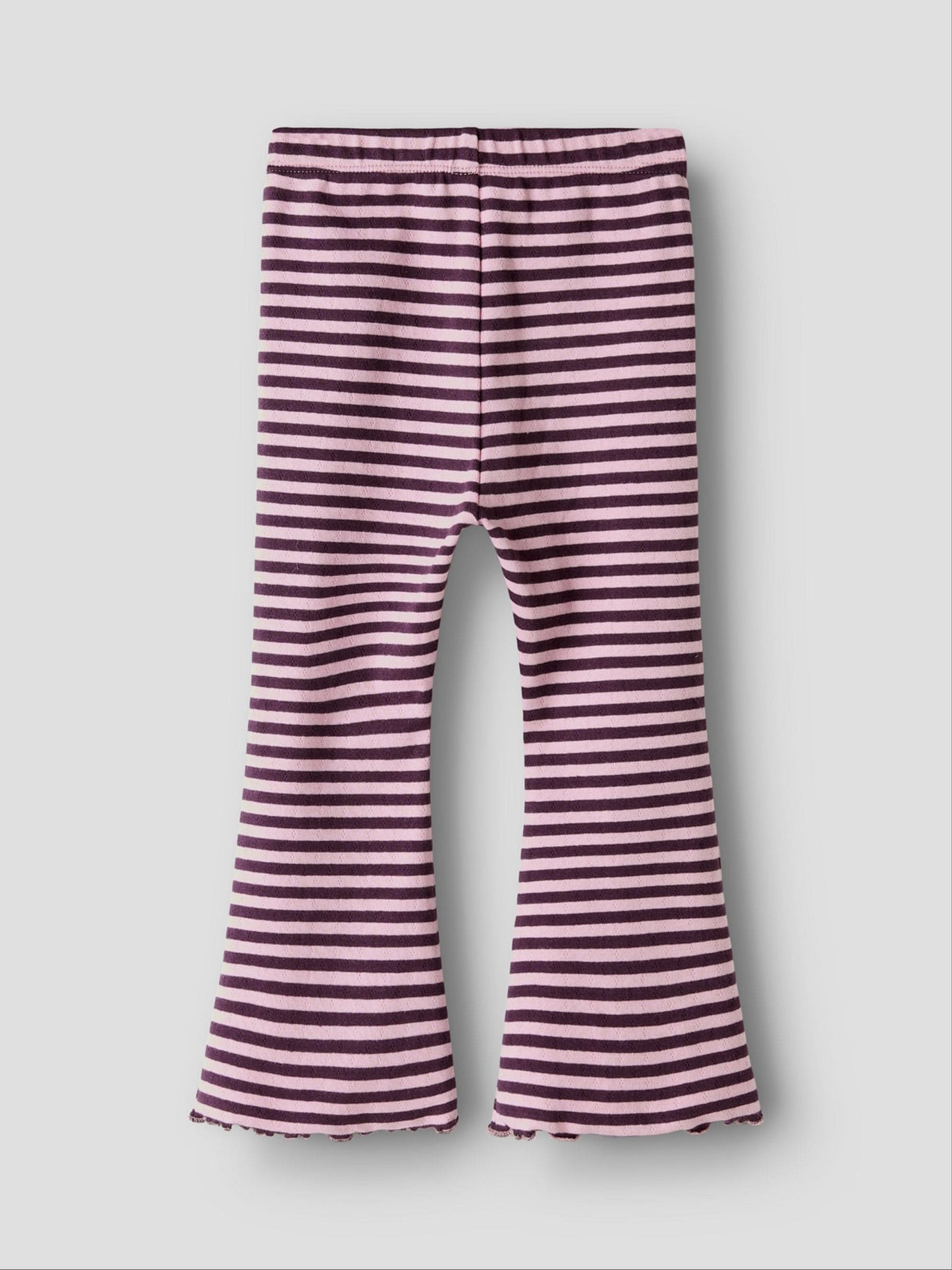 Name It Purple Striped Ribbed Flare Leggings image 3