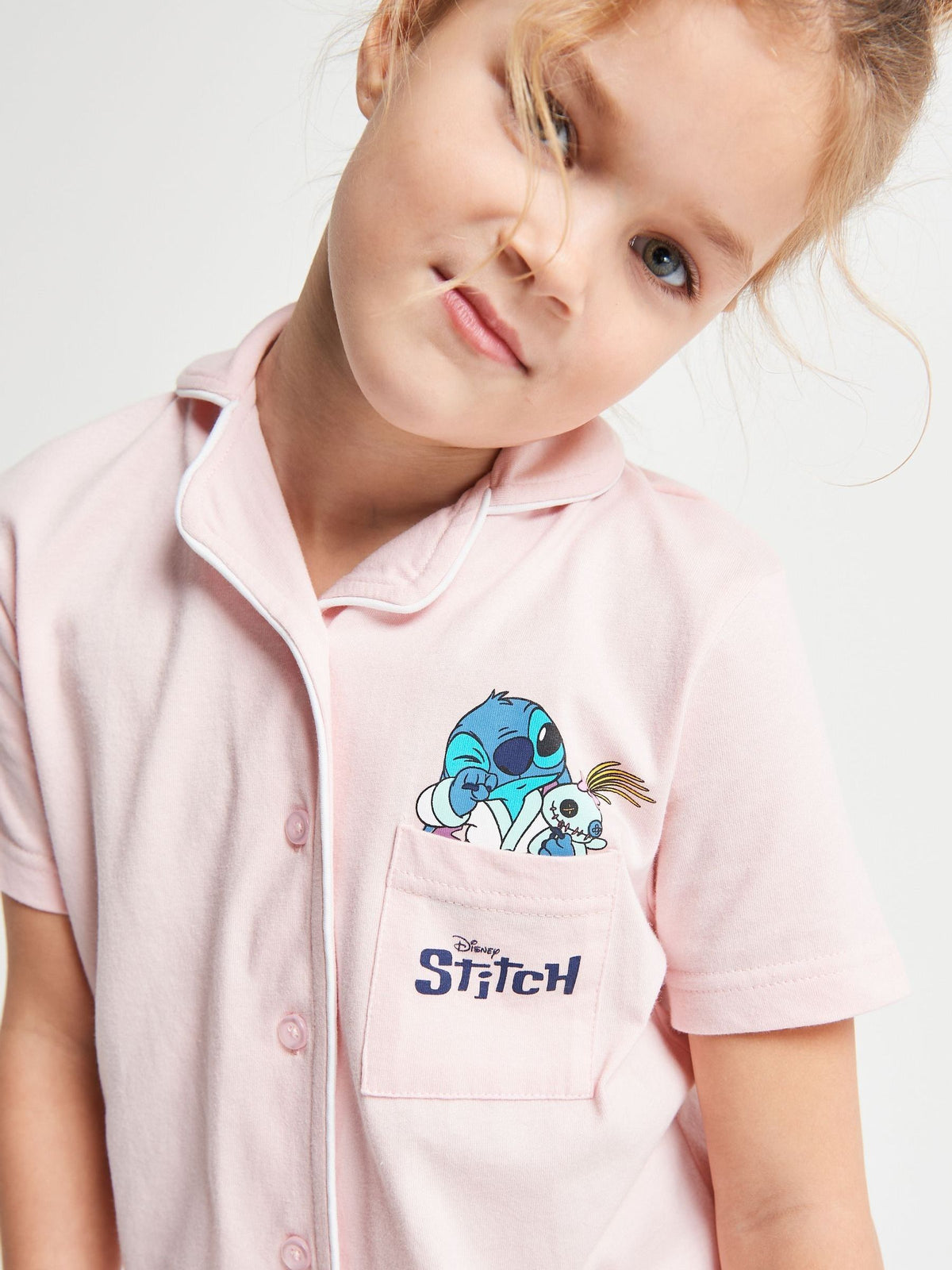 Brand Threads Pink Lilo & Stitch Short Pyjamas Set - image 5