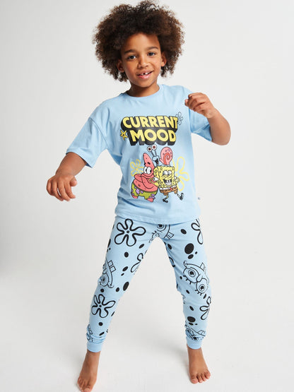 Dsiney Kidz - Brand Threads Blue Sponge Bob Short Sleeve Pyjamas Set image 1