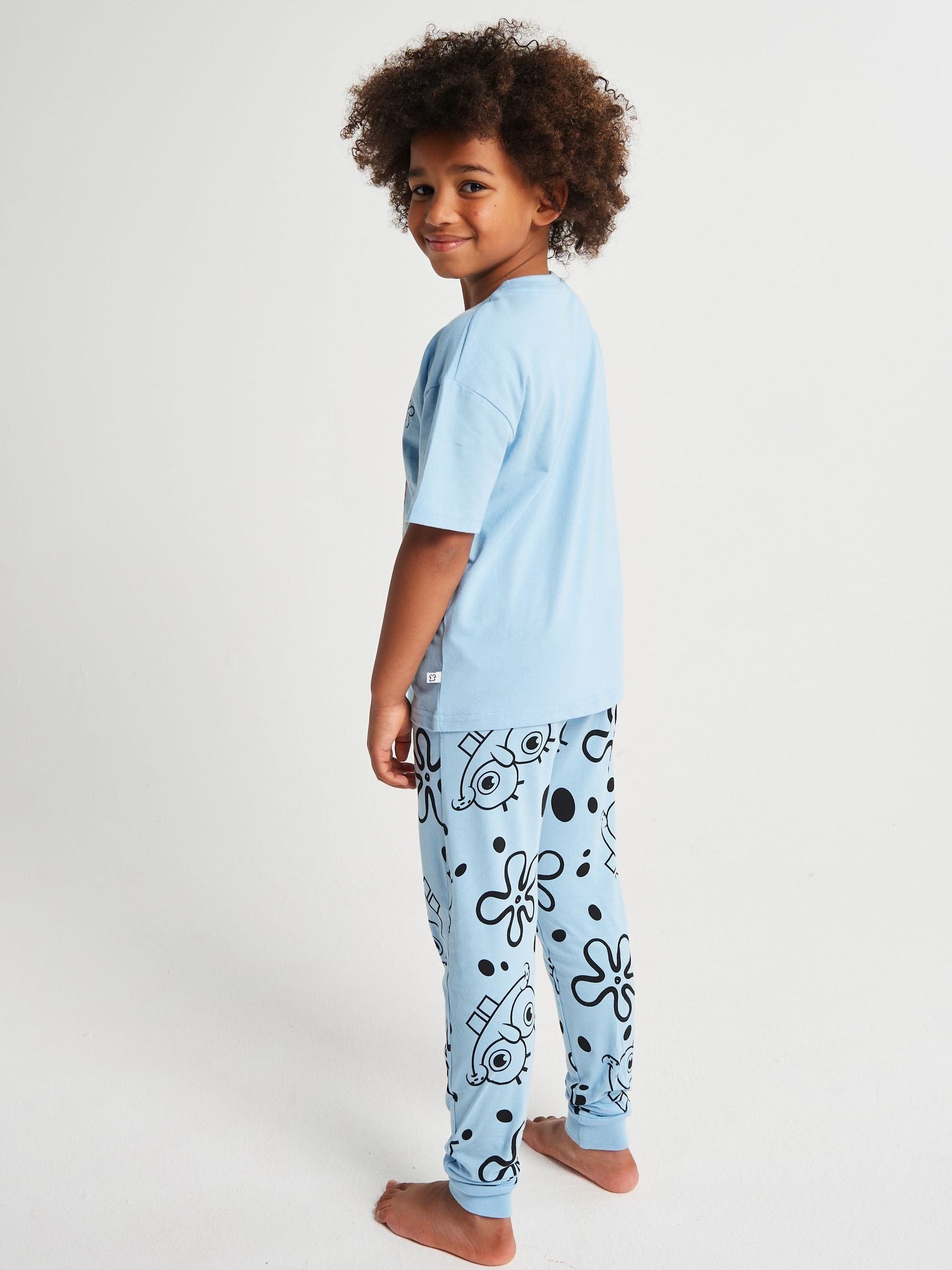 Dsiney Kidz - Brand Threads Blue Sponge Bob Short Sleeve Pyjamas Set image 2