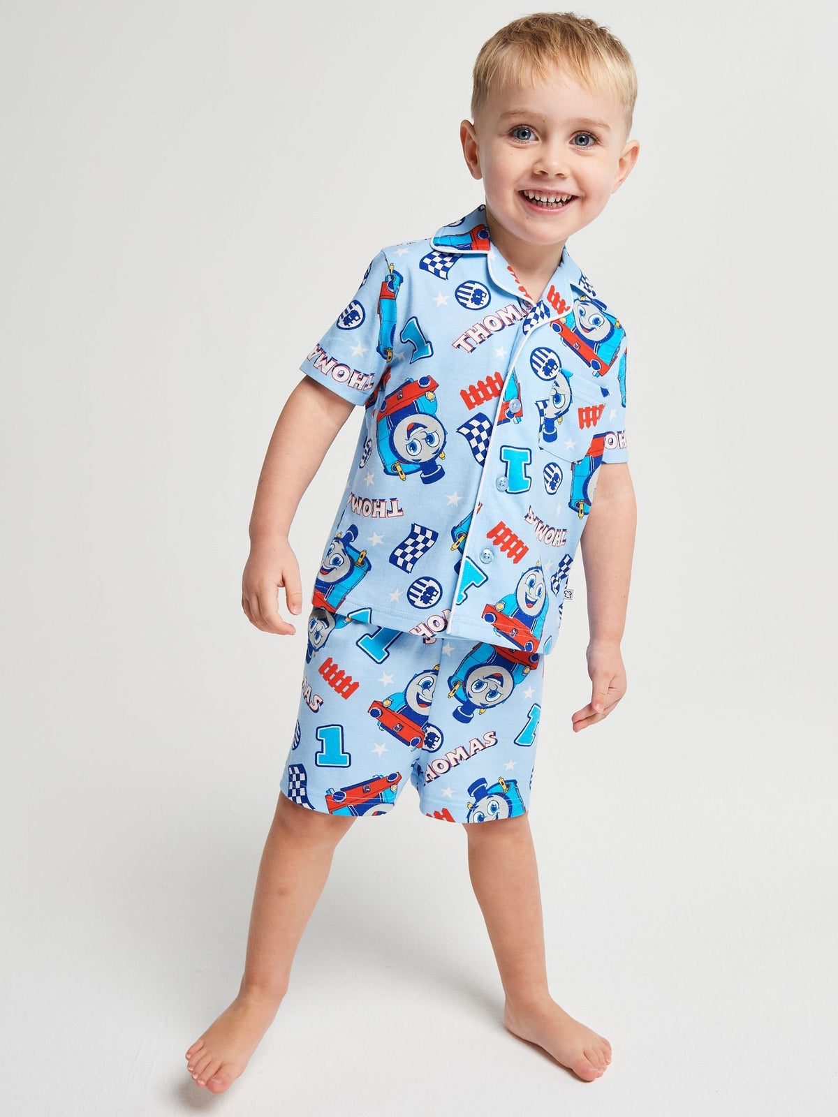 Brand Threads Blue Thomas The Tank Short Pyjamas Set - image 1