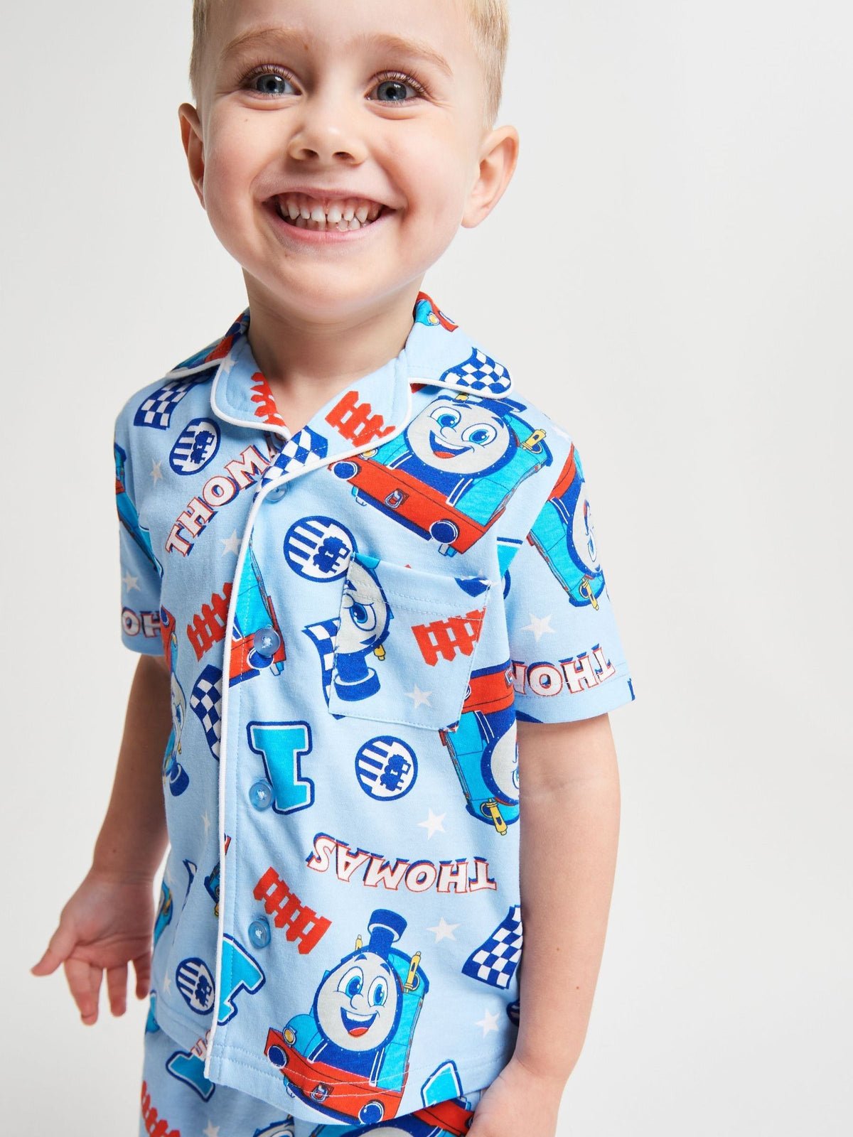 Brand Threads Blue Thomas The Tank Short Pyjamas Set - image 4