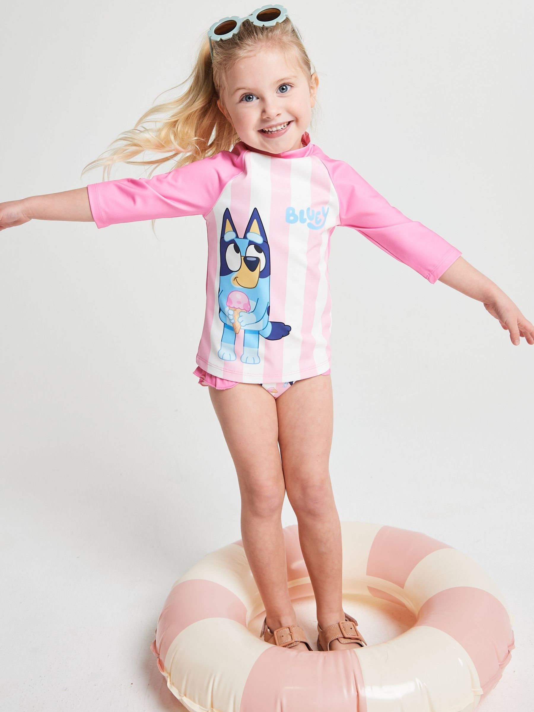 Brand Threads Pink Bluey Swim Set image 1