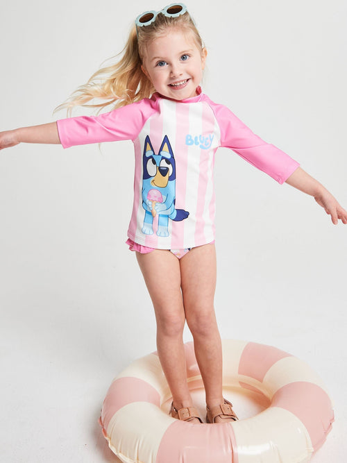 Brand Threads Pink Bluey Swim Set image 1