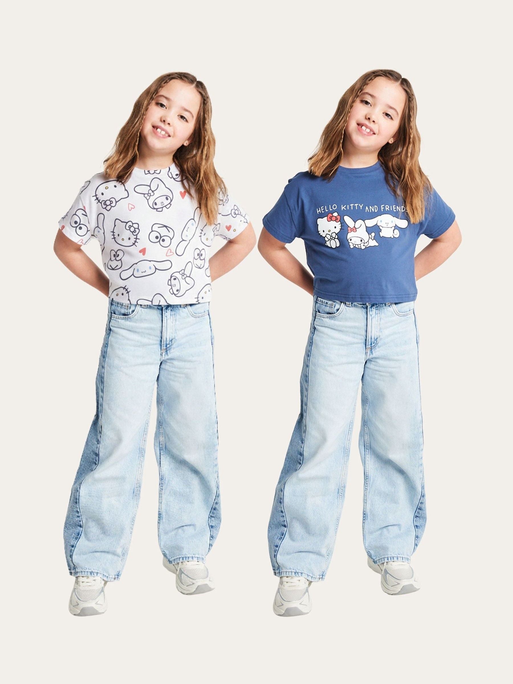 Dsiney Kidz - Brand Threads Blue Hello Kitty & Cinnamoroll T-Shirts 2 pack image 1