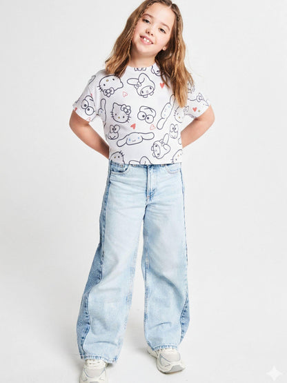 Dsiney Kidz - Brand Threads Blue Hello Kitty & Cinnamoroll T-Shirts 2 pack image 3