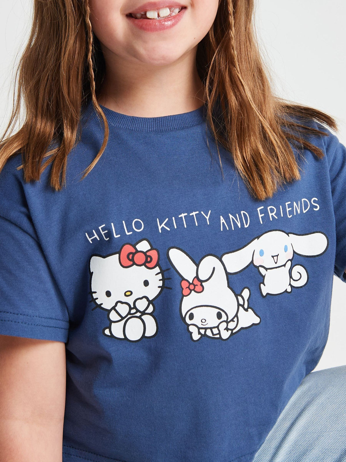 Dsiney Kidz - Brand Threads Blue Hello Kitty & Cinnamoroll T-Shirts 2 pack image 6