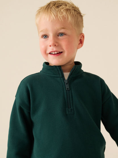 Dsiney Kidz - Green Soft Touch Half Zip Neck Sweat Top (3mths-7yrs) image 2