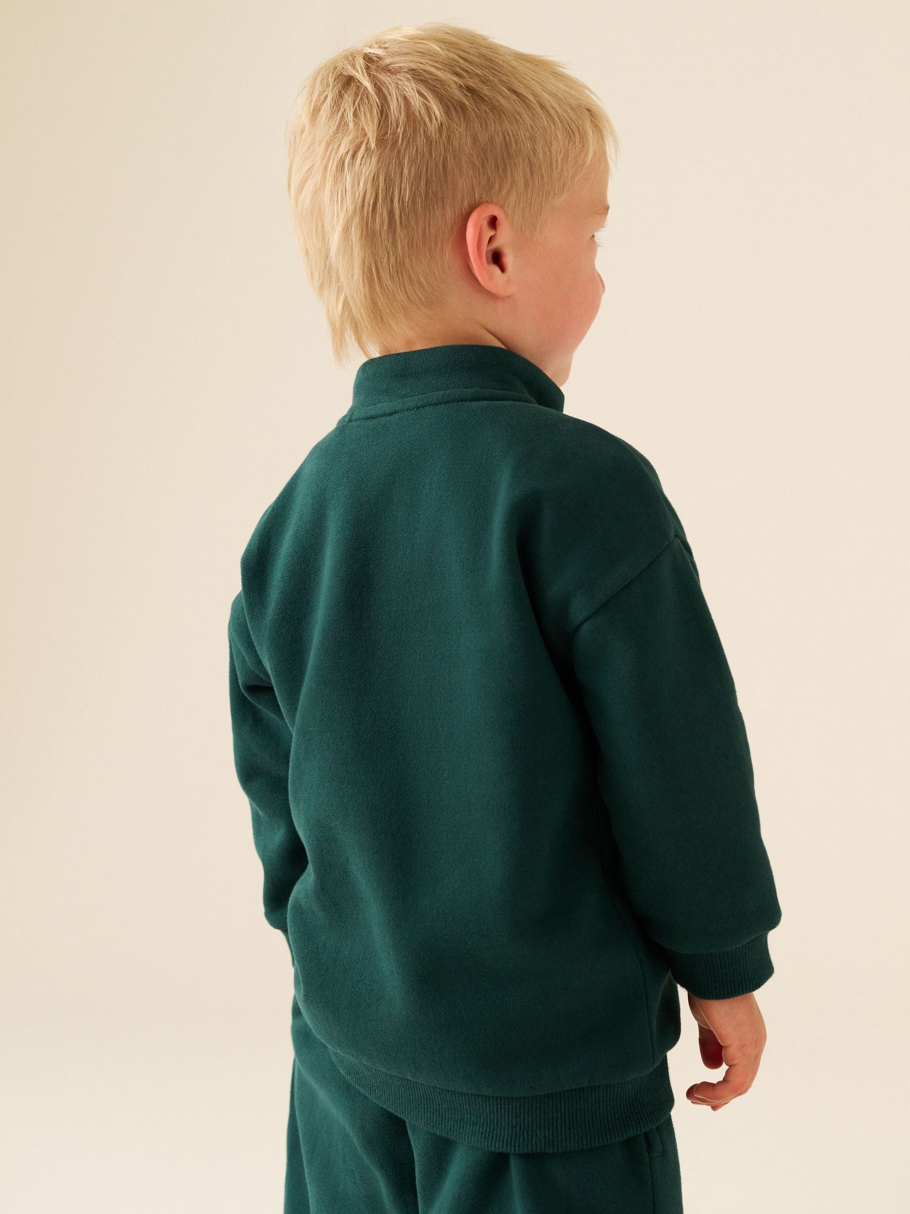 Dsiney Kidz - Green Soft Touch Half Zip Neck Sweat Top (3mths-7yrs) image 3
