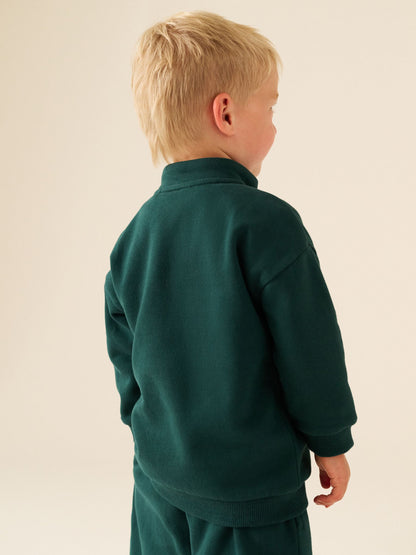 Dsiney Kidz - Green Soft Touch Half Zip Neck Sweat Top (3mths-7yrs) image 3
