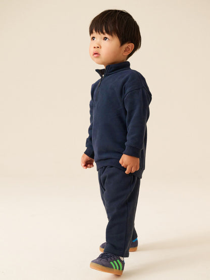 Dsiney Kidz - Navy Soft Touch Half Zip Neck Sweat Top (3mths-7yrs) image 2