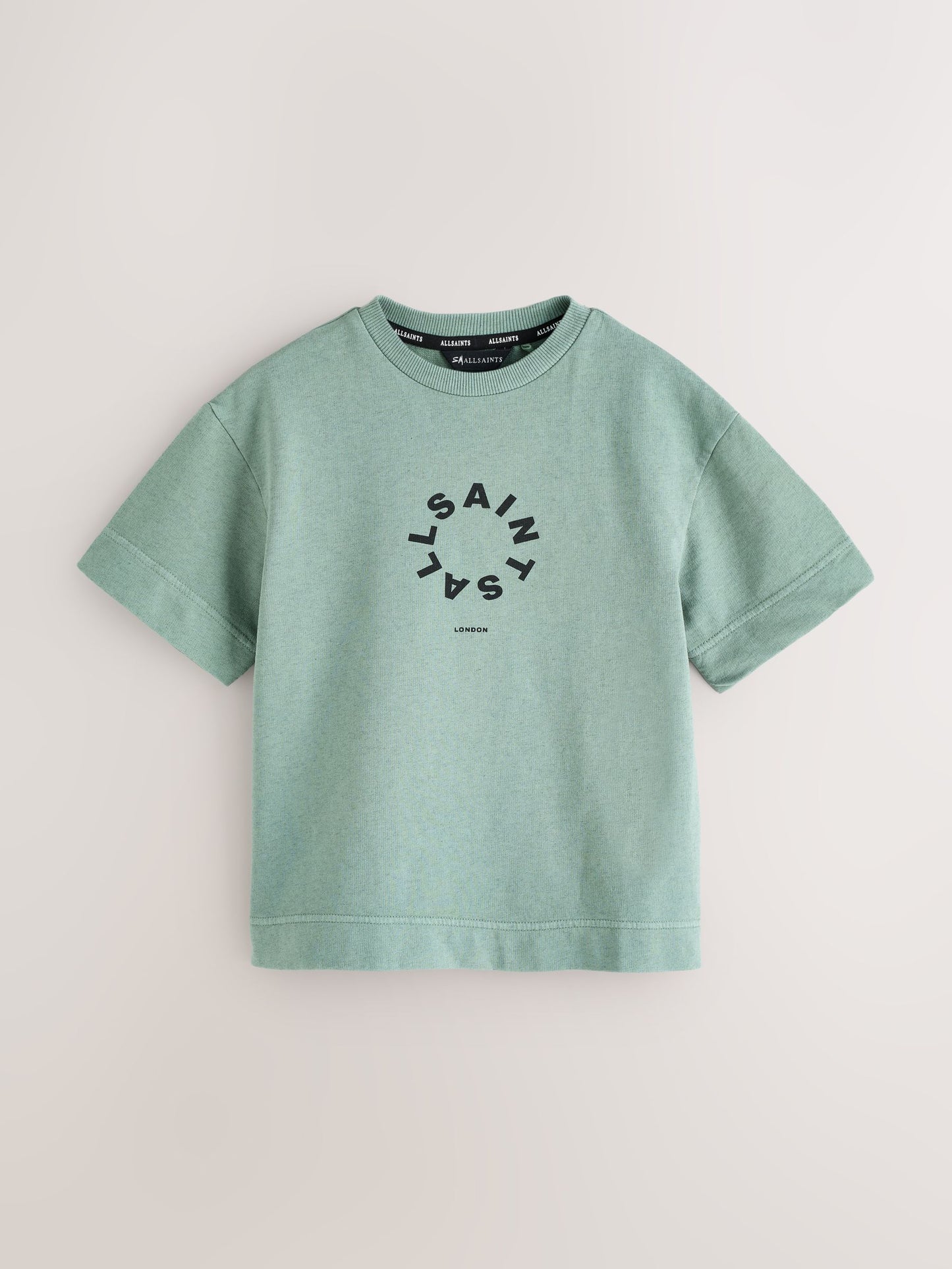 Dsiney Kidz - smALLSAINTS Green Tierra Oversized Crew Neck Logo T-Shirt image 4