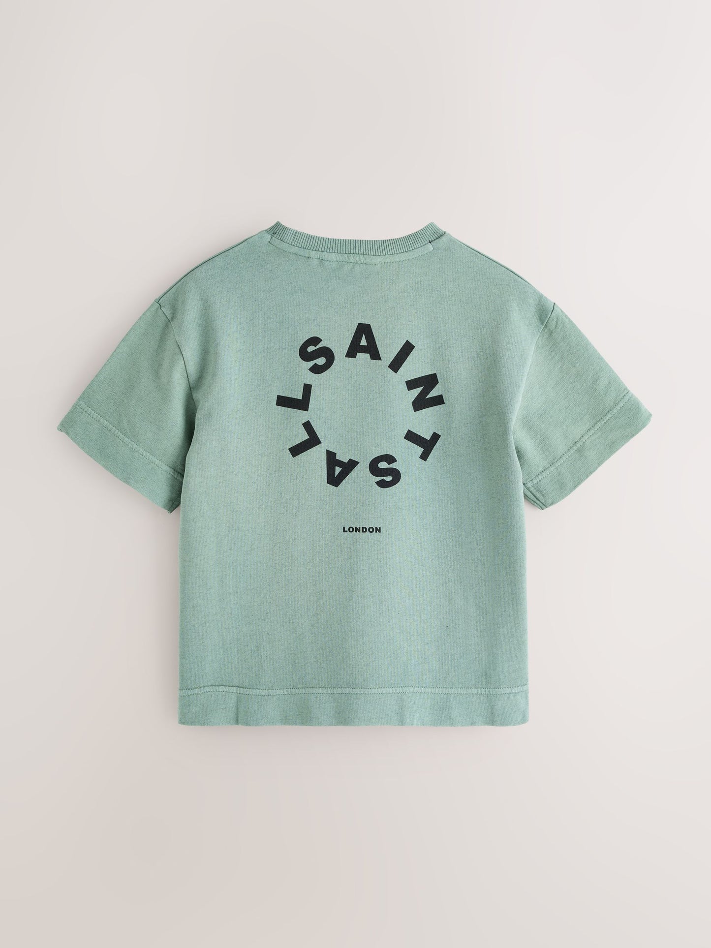 Dsiney Kidz - smALLSAINTS Green Tierra Oversized Crew Neck Logo T-Shirt image 5