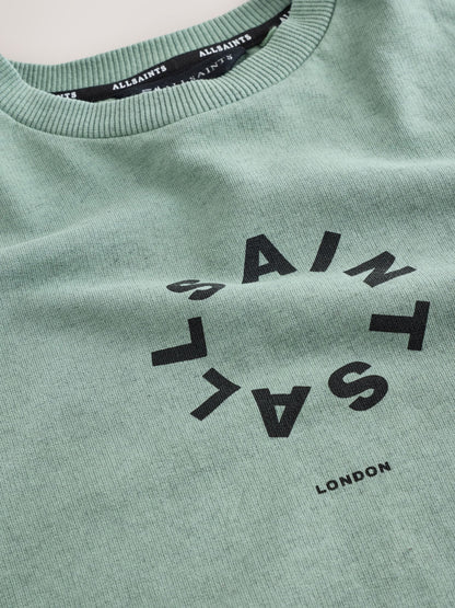 Dsiney Kidz - smALLSAINTS Green Tierra Oversized Crew Neck Logo T-Shirt image 6