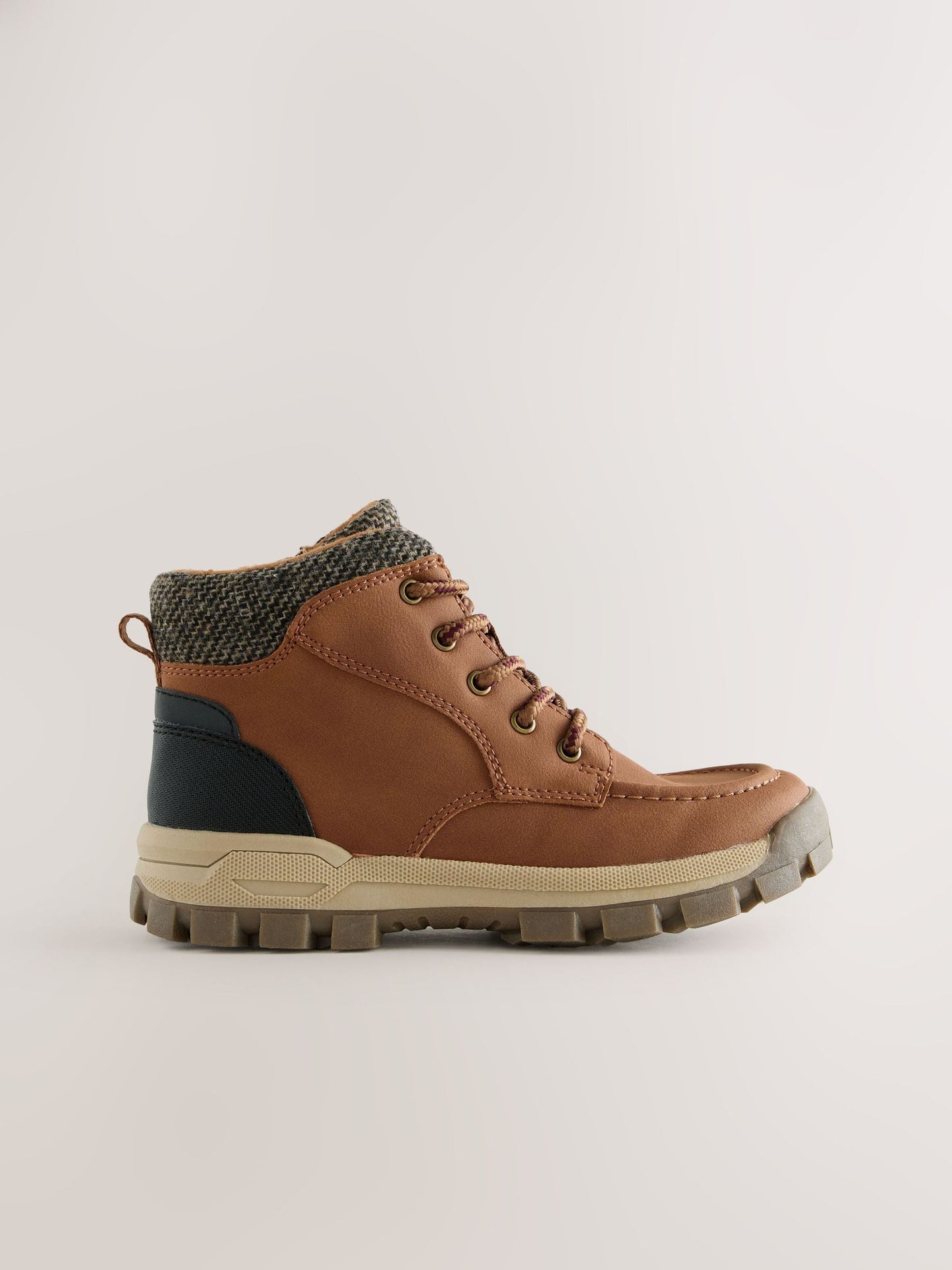 Tan Brown Standard Fit (F) Lace-up Walking Boots image 2