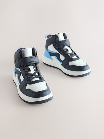 White/Blue High Top Trainers image 1