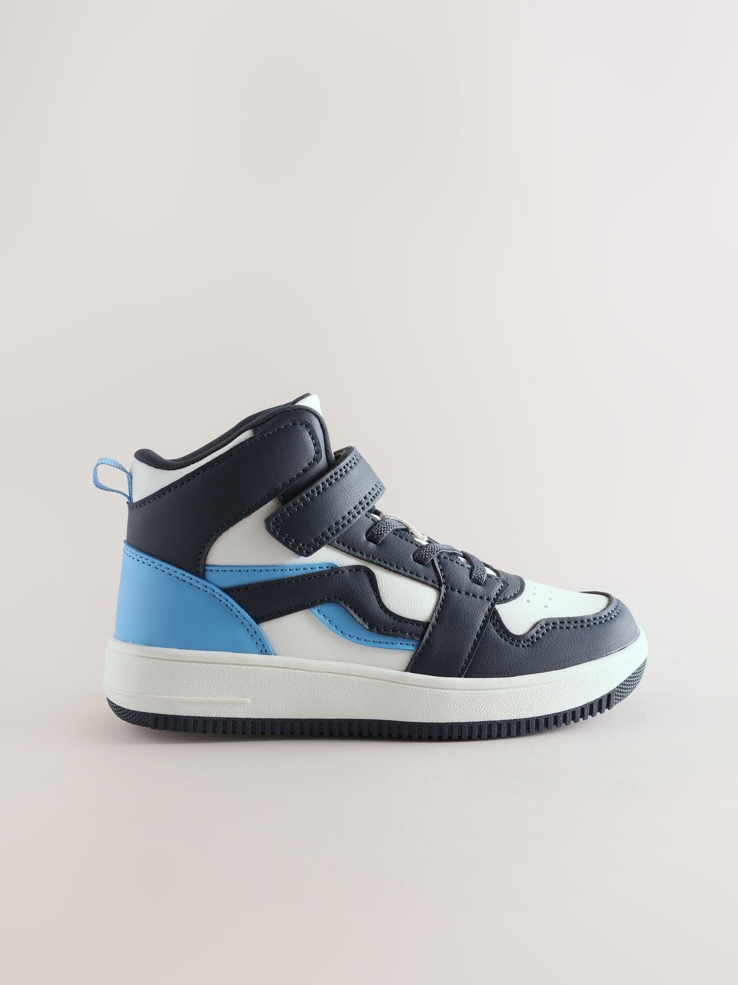 White/Blue High Top Trainers image 2