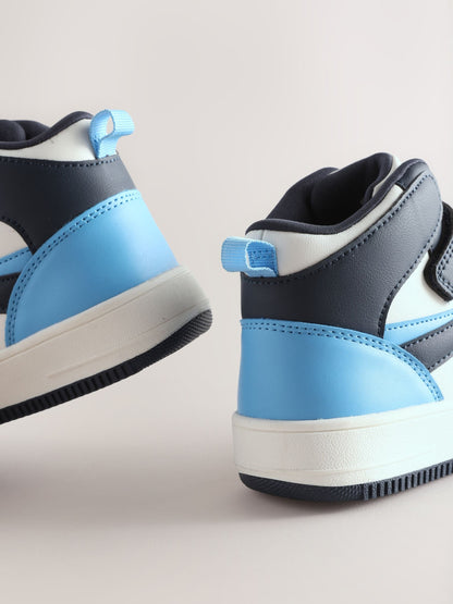 White/Blue High Top Trainers image 4