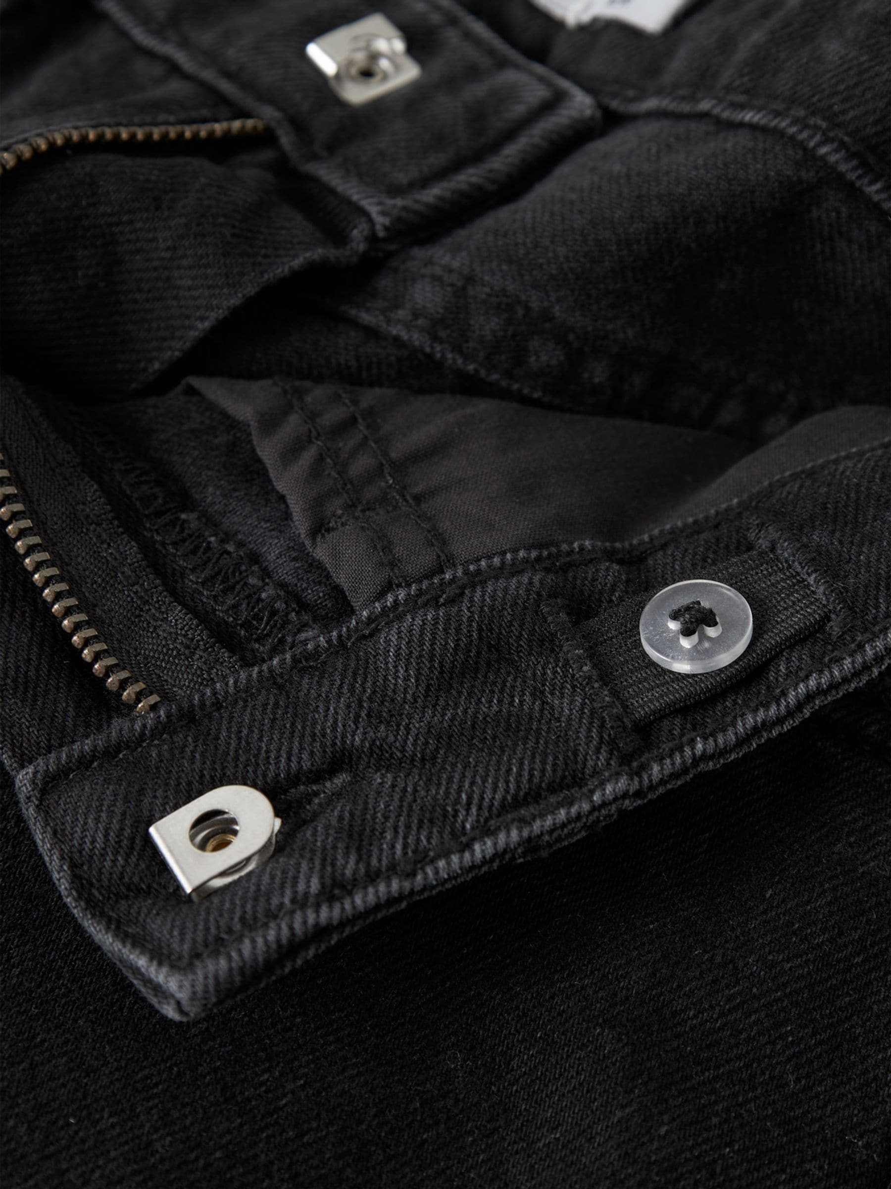 Dsiney Kidz - Name It Black Frayed Hem Wide Fit Denim Shorts image 4