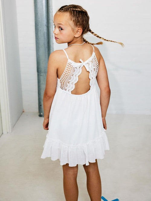Dsiney Kidz - Name It White Strappy Sleeveless Smock Dress image 1