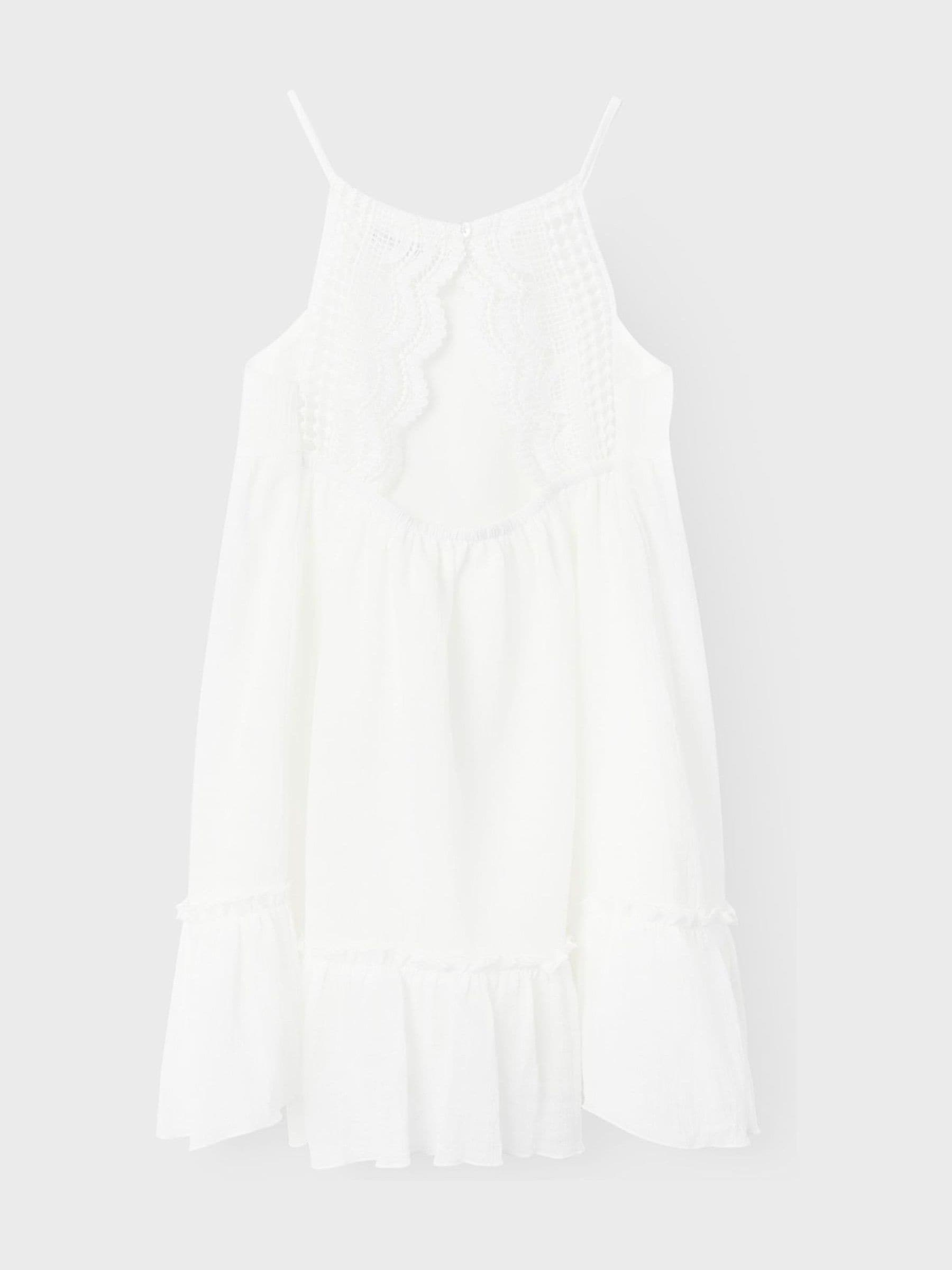 Name It White Strappy Sleeveless Smock Dress image 3