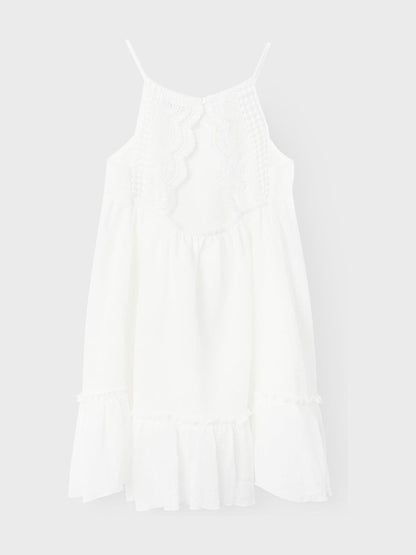 Name It White Strappy Sleeveless Smock Dress image 3
