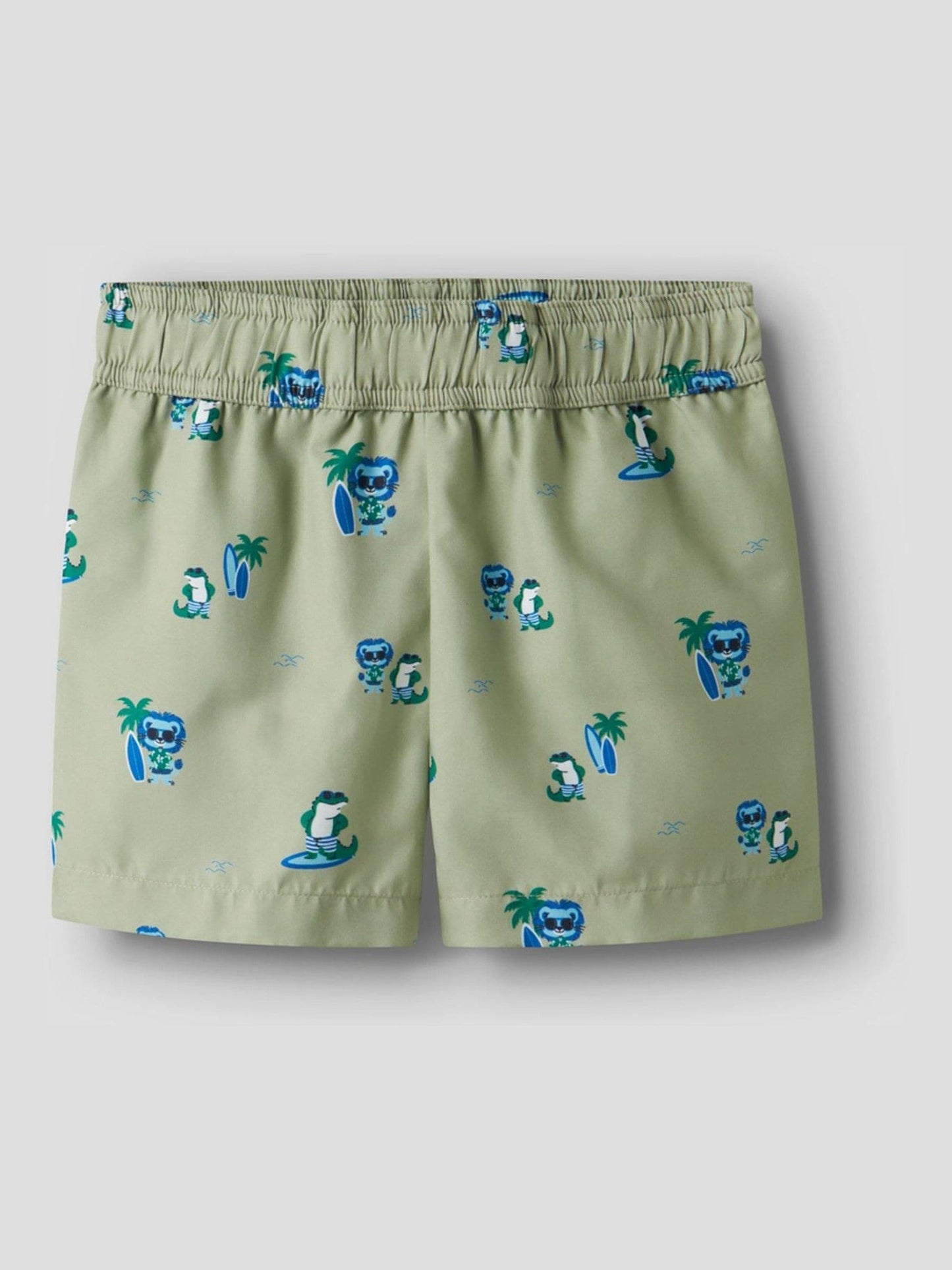 Name It Green Surf Print Swim Shorts image 1