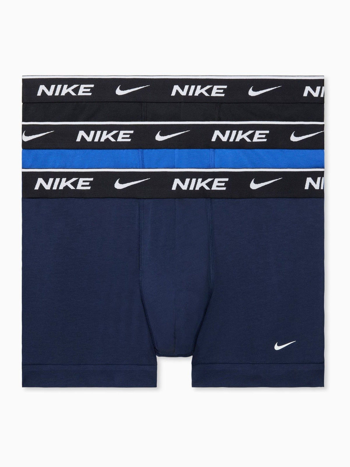 Dsiney Kidz - Nike Black/Blue/Navy Essential Cotton Stretch Boxer Trunks 3 Pack image 1