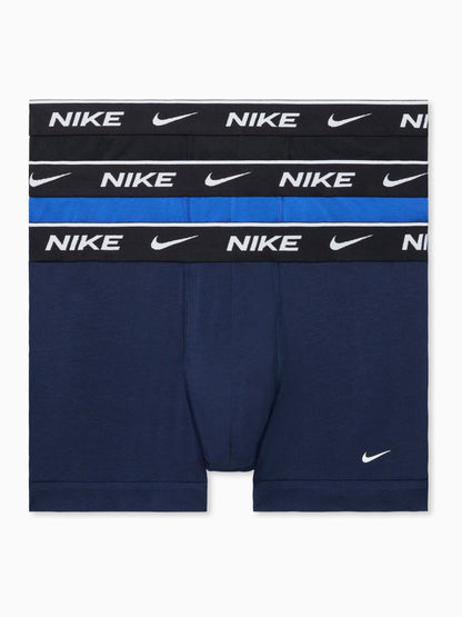 Dsiney Kidz - Nike Black/Blue/Navy Essential Cotton Stretch Boxer Trunks 3 Pack image 1