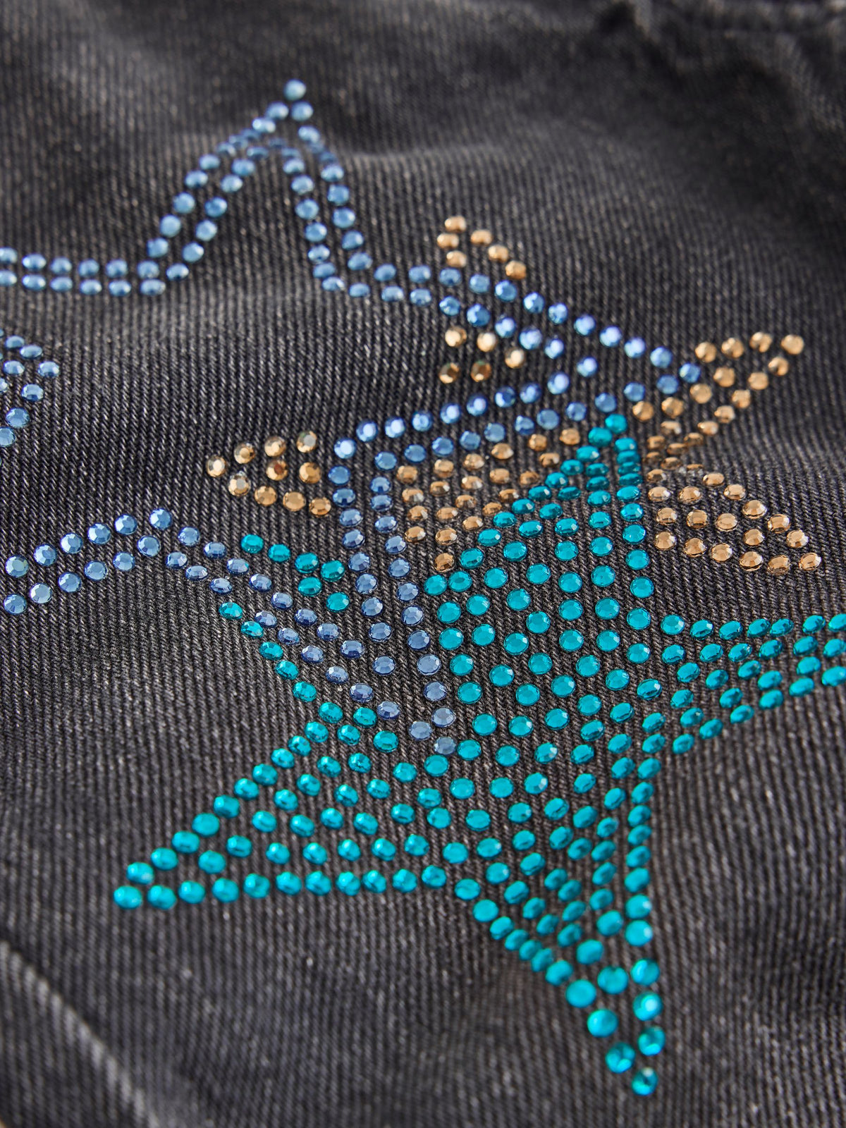 Charcoal Grey Star Diamante Straight Leg Jeans (3-16yrs) - image 8