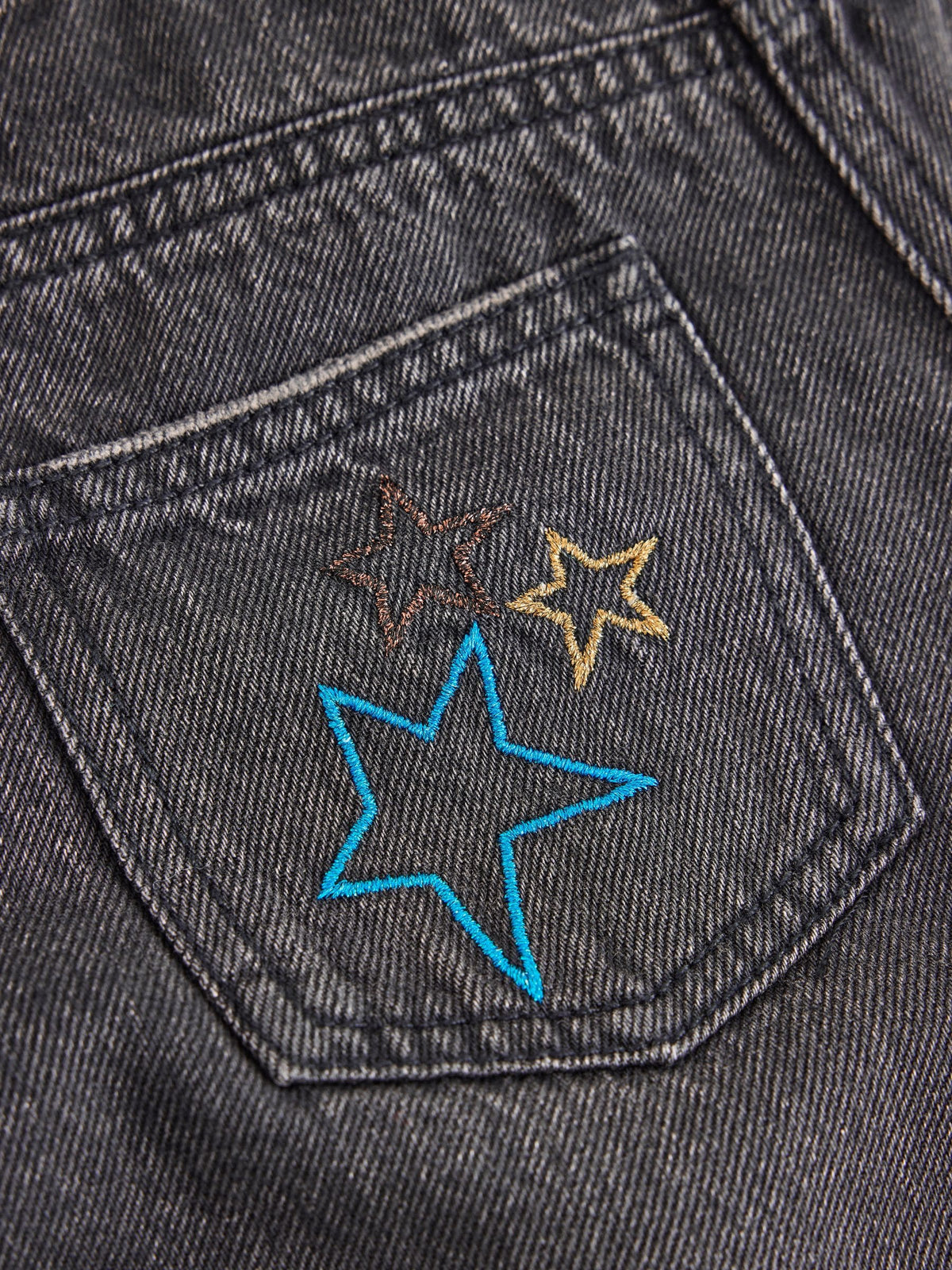 Charcoal Grey Star Diamante Straight Leg Jeans (3-16yrs) - image 9