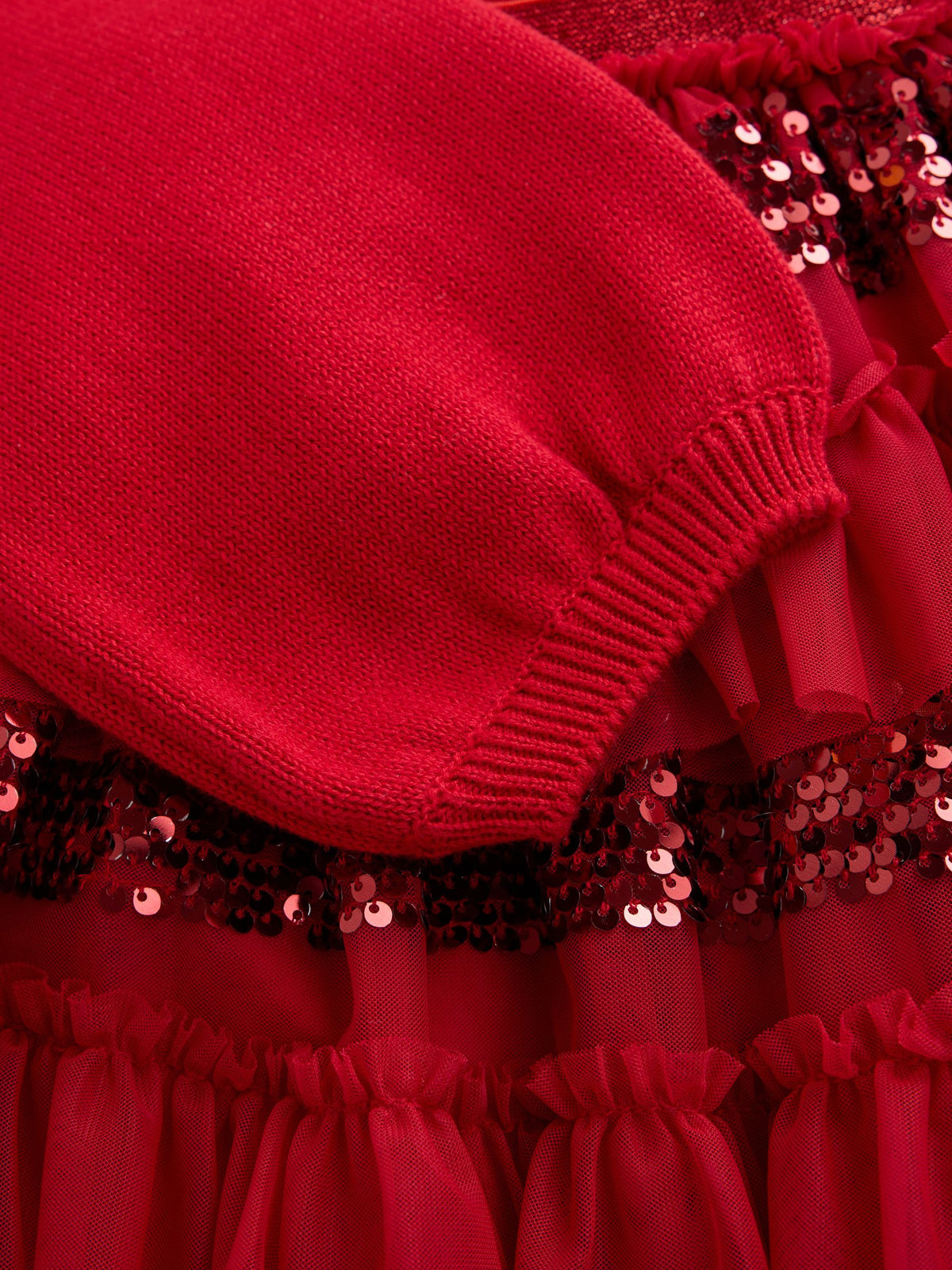 Little Bird Red Christmas Tree Cardigan & Skirt 2 Piece - image 12