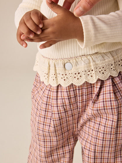 Peplum Pink Check Wide Leg Jeans (3mths-7yrs) - image 4