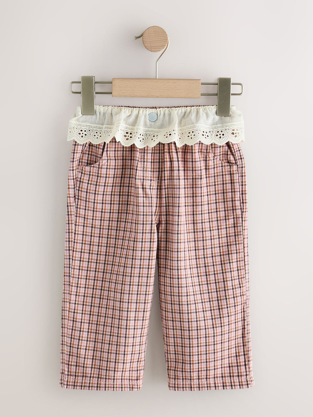 Peplum Pink Check Wide Leg Jeans (3mths-7yrs) - image 5