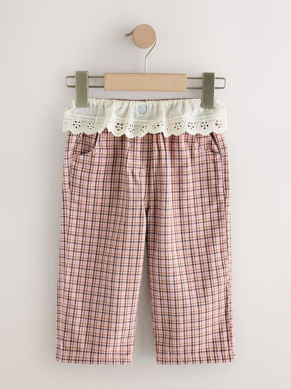 Peplum Pink Check Wide Leg Jeans (3mths-7yrs) - image 5