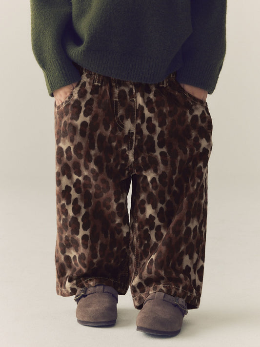 Animal Print Cord Pullon Trousers (3mths-7yrs) - image 1