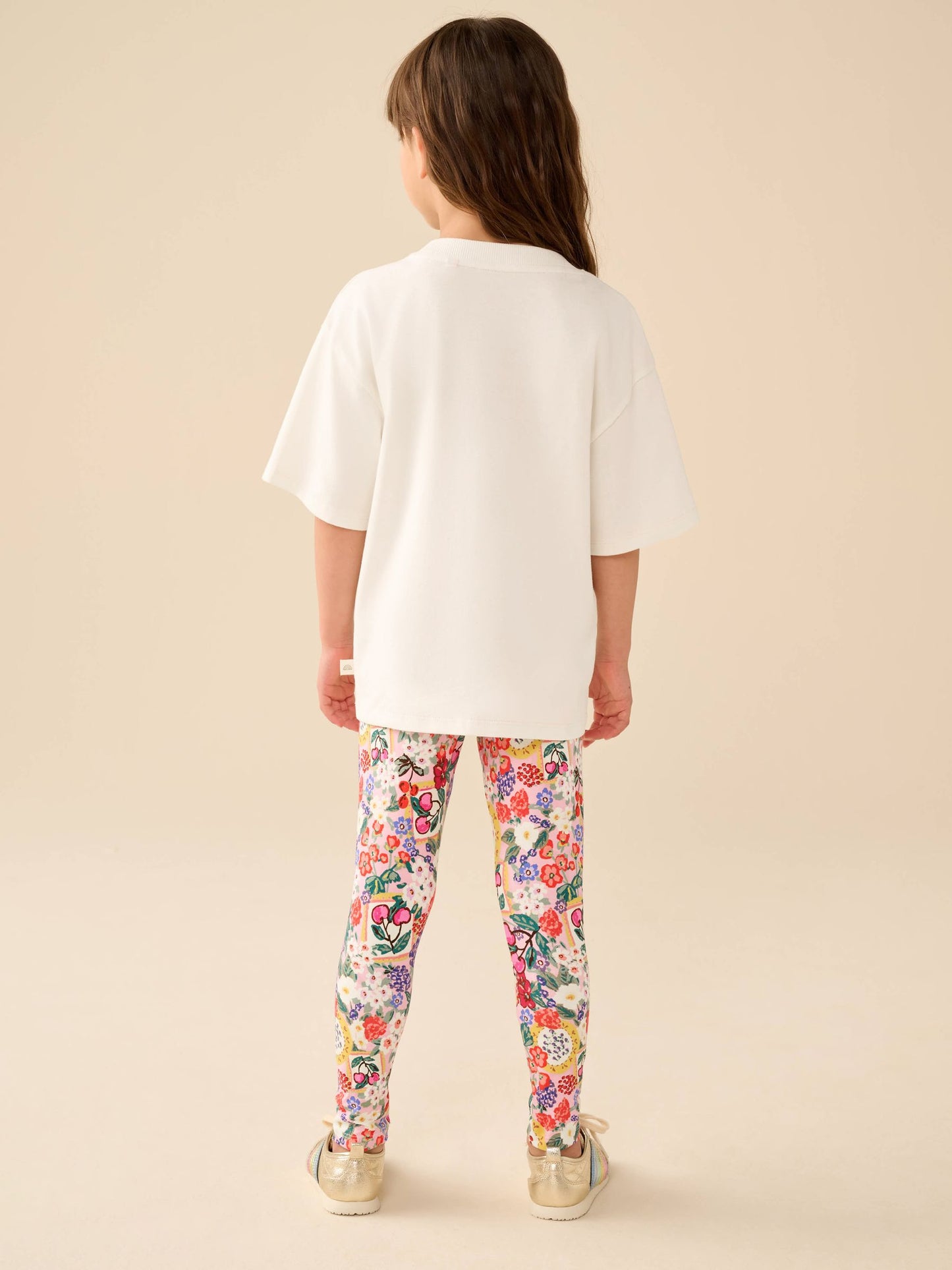 Dsiney Kidz - Little Bird by Jools Oliver Floral Picnic Print Short Sleeve T-Shirt & Leggings Set image 2