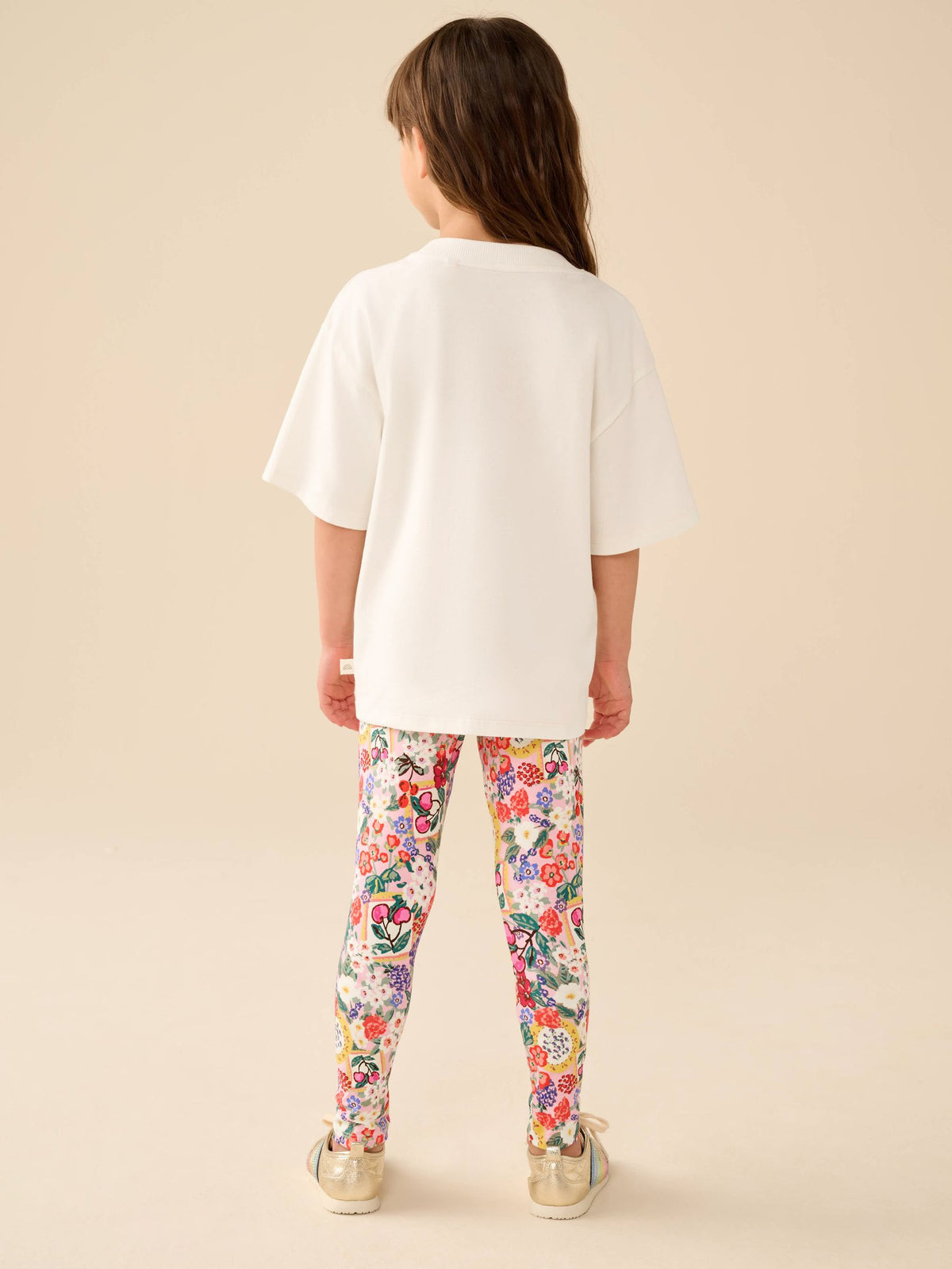 Dsiney Kidz - Little Bird by Jools Oliver Floral Picnic Print Short Sleeve T-Shirt & Leggings Set image 2