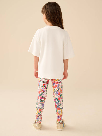 Dsiney Kidz - Little Bird by Jools Oliver Floral Picnic Print Short Sleeve T-Shirt & Leggings Set image 2