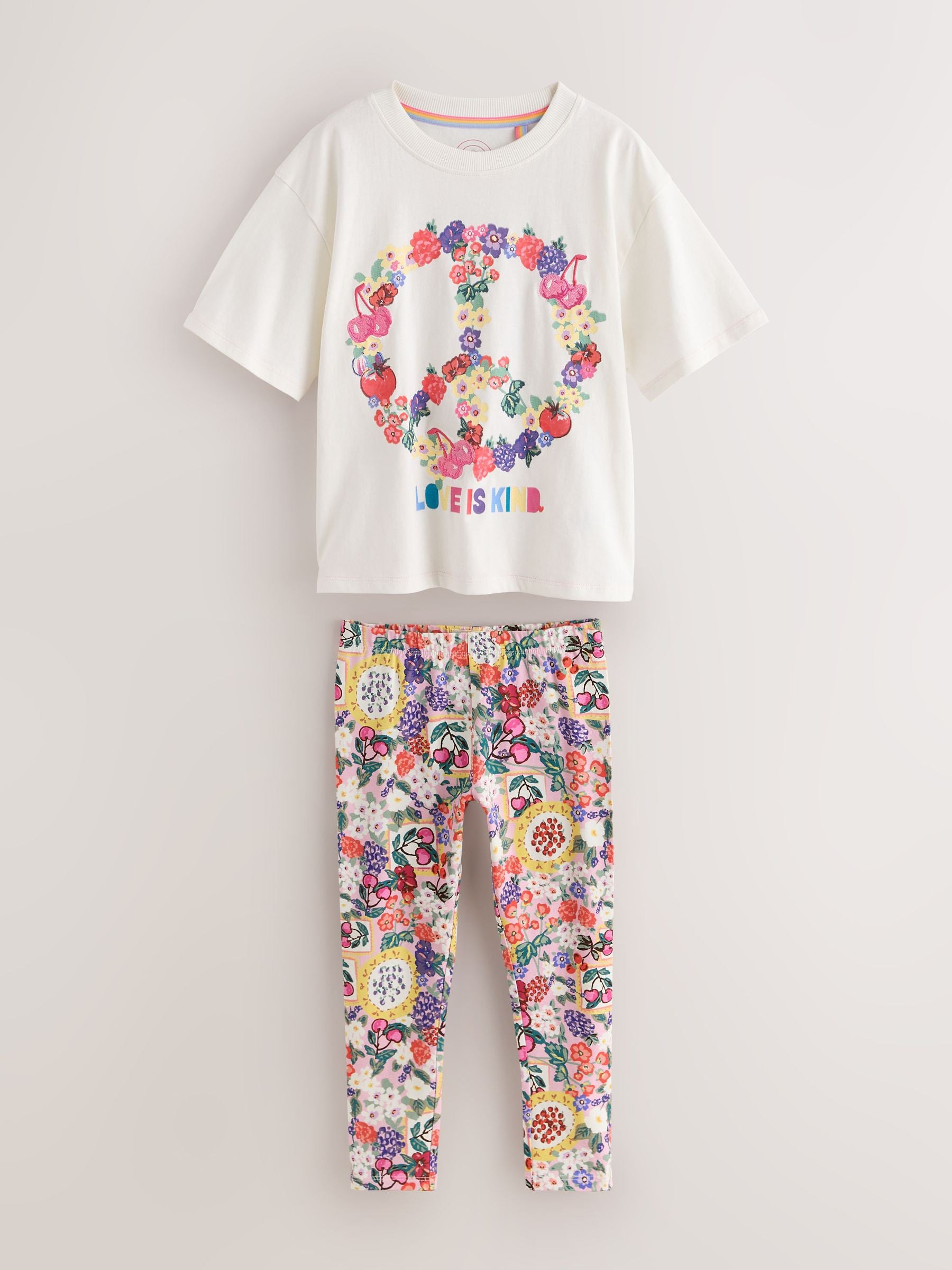 Dsiney Kidz - Little Bird by Jools Oliver Floral Picnic Print Short Sleeve T-Shirt & Leggings Set image 6
