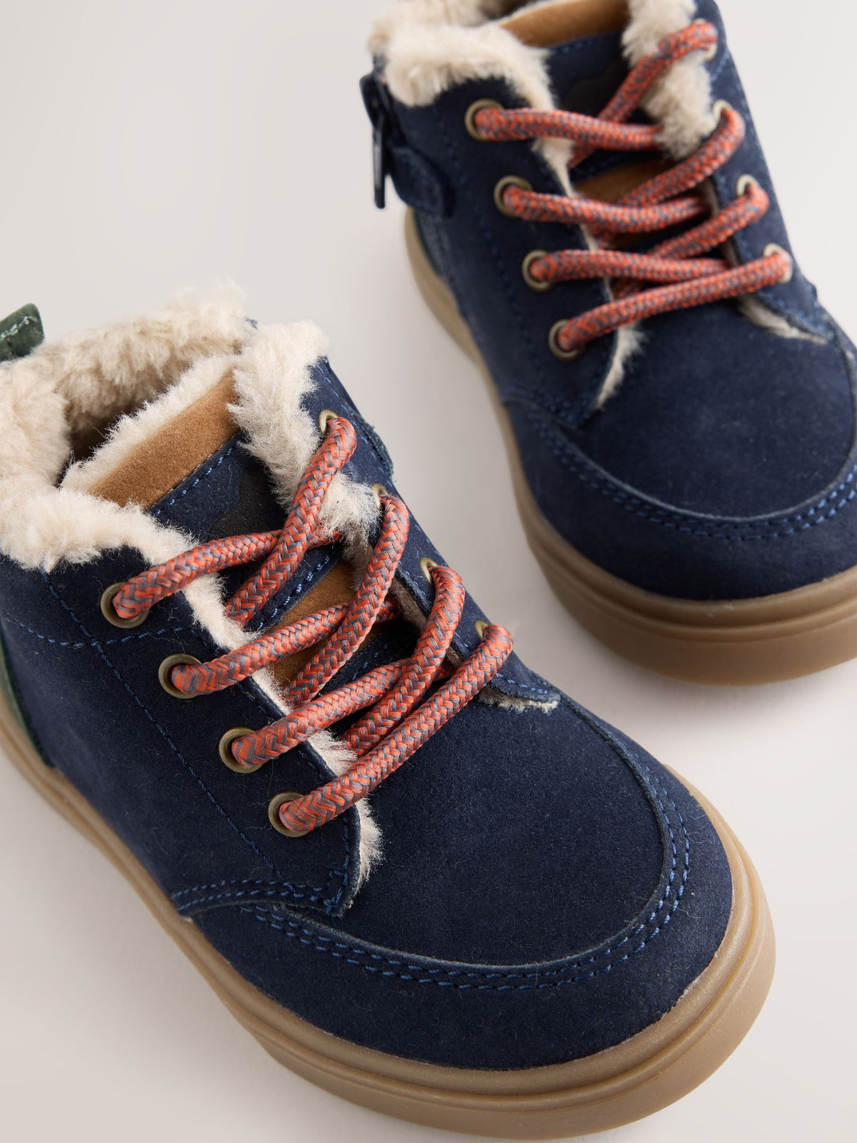 Dsiney Kidz - Navy Standard Fit (F) Warm Lined Lace up Boots image 3