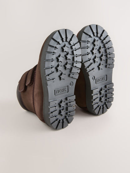Dsiney Kidz - Chocolate Brown Standard Fit (F) Leather Thermal Thinsulate™ Lined Touch Fastening Work Boots image 3