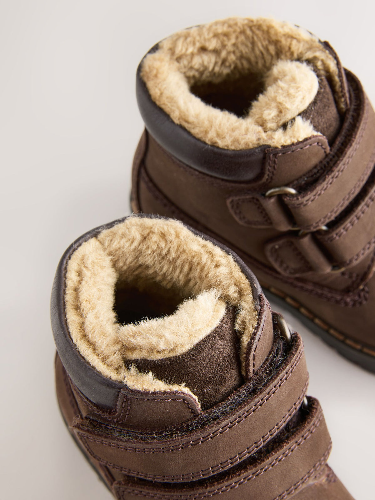 Dsiney Kidz - Chocolate Brown Wide Fit (G) Leather Thermal Thinsulate™ Lined Touch Fastening Work Boots image 5