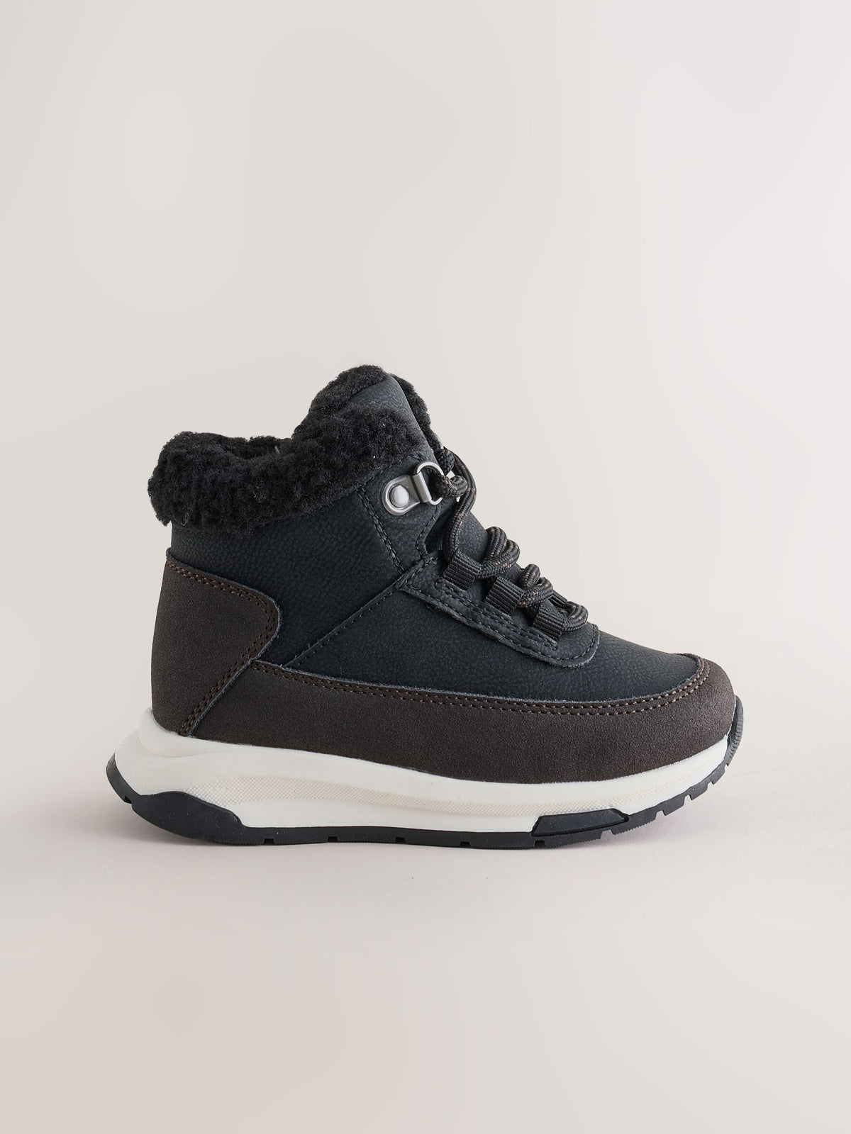 Black Standard Fit (F) Lace Up Walker Boots - image 2